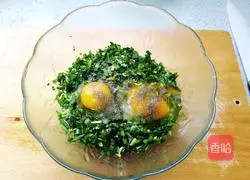 Illustration of how to make chive egg pancake 4