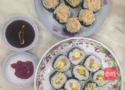 Illustration of how to make tuna sauce sushi 8