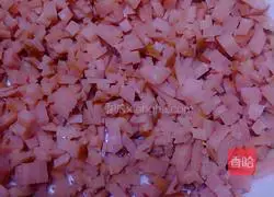 Illustration of how to make ham and egg pancakes 1