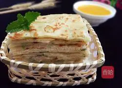 Illustration of how to make green onion pancakes 18