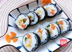 Illustration of how to make shrimp sushi 13