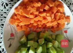 Illustration of how to make carrot and cucumber fried cake 2