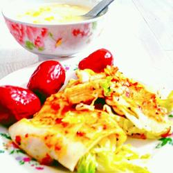 Nutritious breakfast pancake fruit