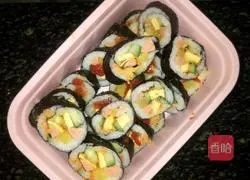 Illustration of how to make sushi 5