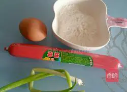 Illustration of how to make green onion egg pancake 1
