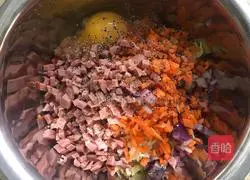 Black whole wheat cake Illustration of how to do it 1