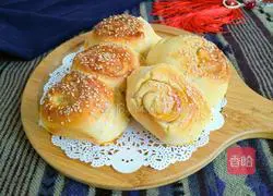 Illustration of how to make roasted sesame pancakes 14