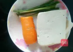 Illustration of making tofu and shrimp cake 2