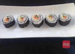 Illustration of how to make sushi 5