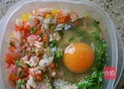 Rice and egg pancake recipe 1