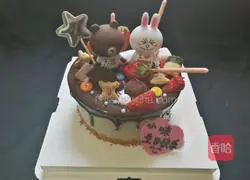 Chocolate Glazed Oreo Salted Cream Cake (6 Illustrations of how to make inches) 17