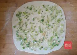 Illustration of how to make green onion hand cakes 5
