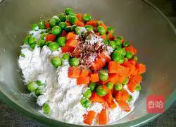 Illustration of how to make pea pancakes 10