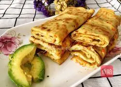 Illustration of how to make Tibetan tea carrot and egg pancakes 15