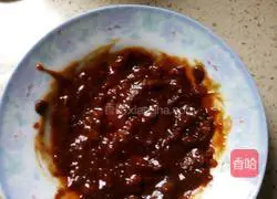 Illustration of making bean paste meatloaf 2