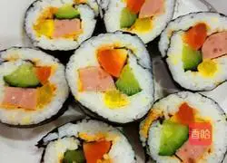 Illustration of homemade sushi 7