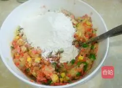 Illustration of how to make pastoral vegetable potato pancakes 9