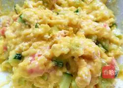 Cucumber and ham egg pancake recipe 5