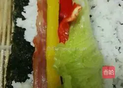 Illustration of how to make sushi 4