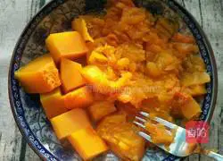 Illustration of how to make pumpkin cake (non-fried version) 4