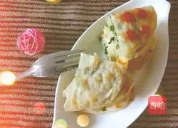 Illustration of how to make chive pancake 8