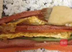 Illustration of how to make sushi 7