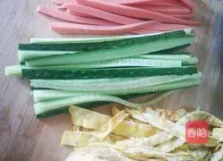 Illustration of how to make kimbap Japanese sushi 4