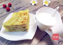 Illustration of how to make egg and green onion cake 19