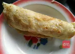 Illustration of how to make ham and egg pancake rolls 5