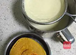 Sunflower Illustration of how to make pumpkin bean dregs cake 1