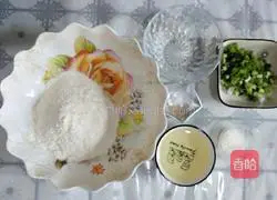 Soda and scallion Illustration of making square cake 1