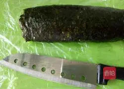 Illustration of how to make meat floss and ham sushi 10