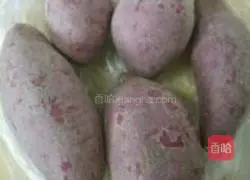 Purple potato and red bean cake recipe 1