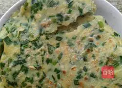 Illustration of how to make chive egg pancake 3