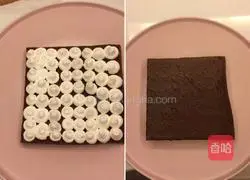 Illustration of how to make cocoa cream square cake 14