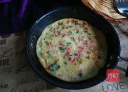 Illustration of how to make tomato egg pancake 8