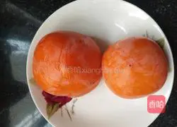 Persimmon Illustration of how to make cakes 1