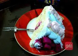 Illustration of how to make creamy fruit cake without a spatula 9