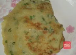 Illustration of how to make green onion egg pancake 10