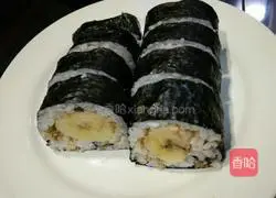 Illustration of how to make banana sushi 5
