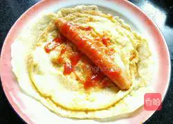 Illustration of how to make ham and egg rolls 4