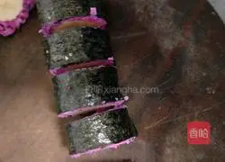 Red Dragon Fruit Banana Sushi Recipe Illustration 14