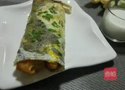 Illustration of how to make multigrain pancakes and fruits 10