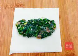 Illustration of how to make wonton skin pot stickers (electric cake version) 9