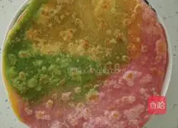 Illustration of how to make colorful single cake 3