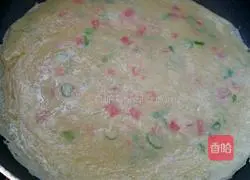 Illustration of how to make green onion egg pancake 10