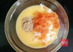 Illustration of how to make tomato chicken liver cake (baby food supplement) 8