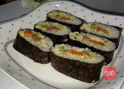 Illustration of how to make sushi 9