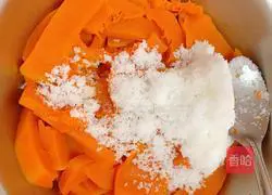 Illustration of how to make steamed pumpkin cake 3