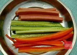 Illustration of how to make vegetable sushi 1